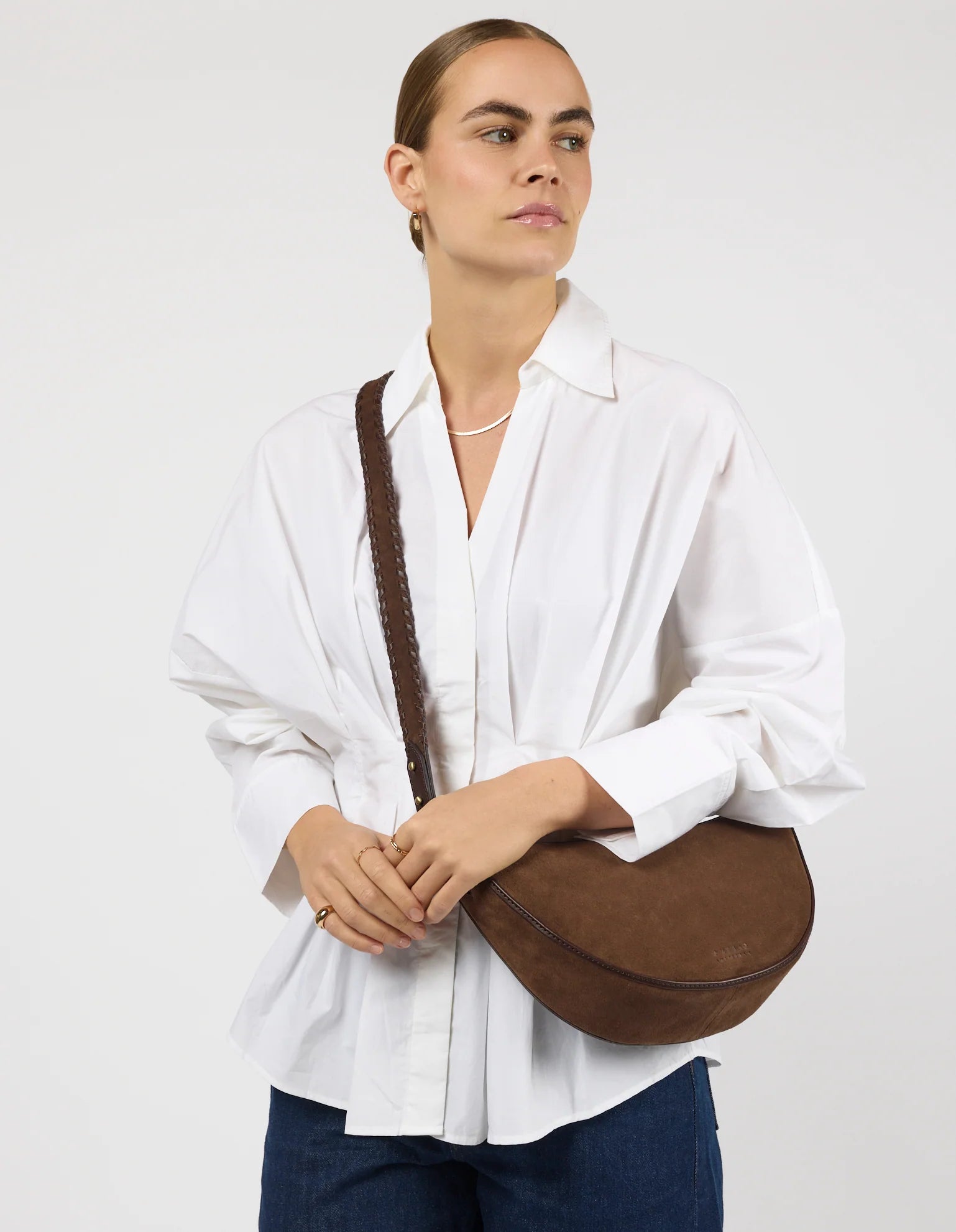 O MY BAG - Leo Midi Suede - Chocolate
