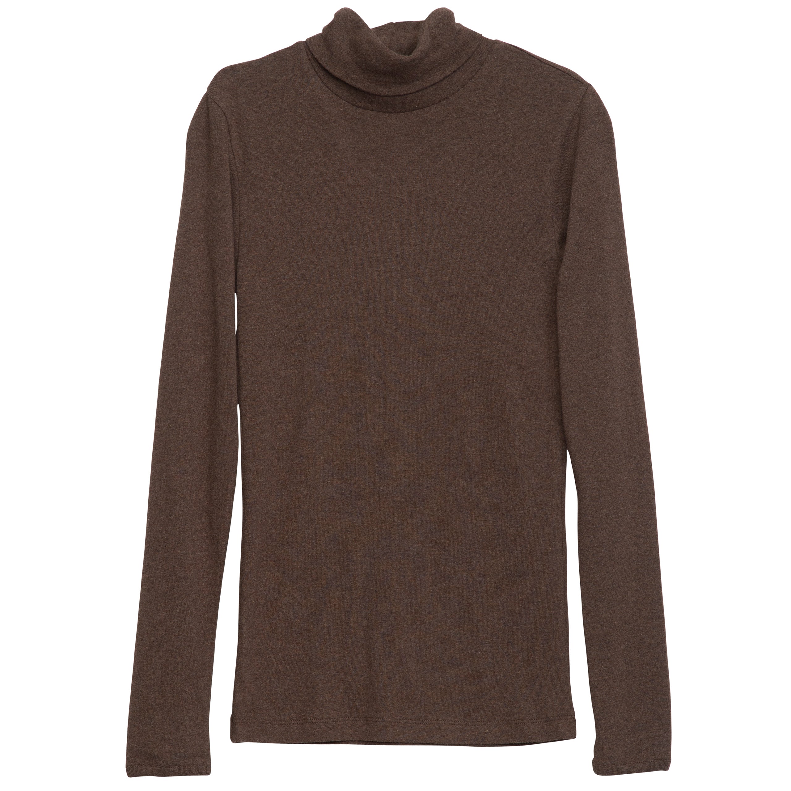 Serendipity - bluse i økologisk bomuld - Turtleneck Chestnut