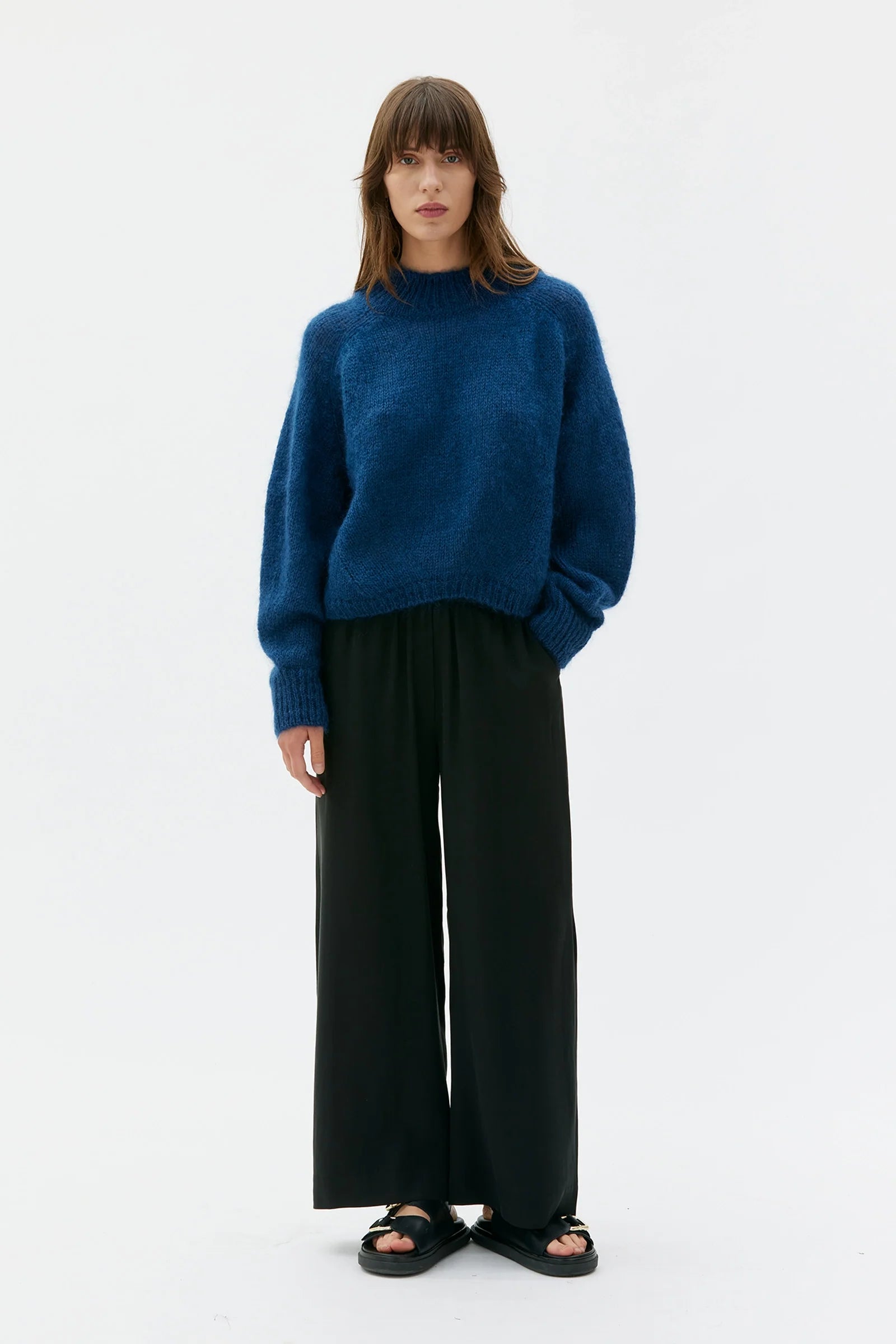 Maska - Faye Chunky Mohair Silk Sweater - Lazuli Blue
