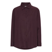 Schulz by Crowd - Skjorte i økologisk bomuld - Sanne Oversize shirt bordeaux