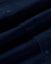 Thinking Mu Blue micro-corduroy Anto shirt - Blue