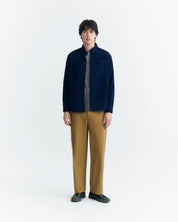 Thinking Mu Blue micro-corduroy Anto shirt - Blue