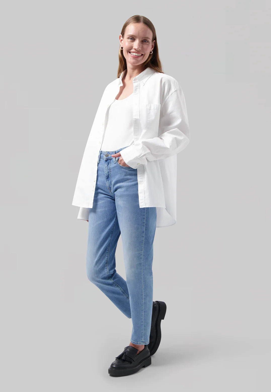 Mud Jeans - Mams Stretch Tapered - Old Stone