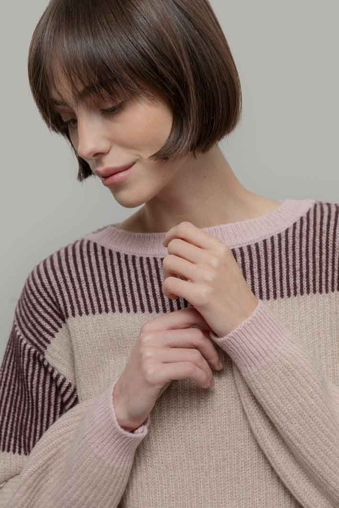 Rifo - Miriam Woman Cashmere Sweater - Rosa Peonia
