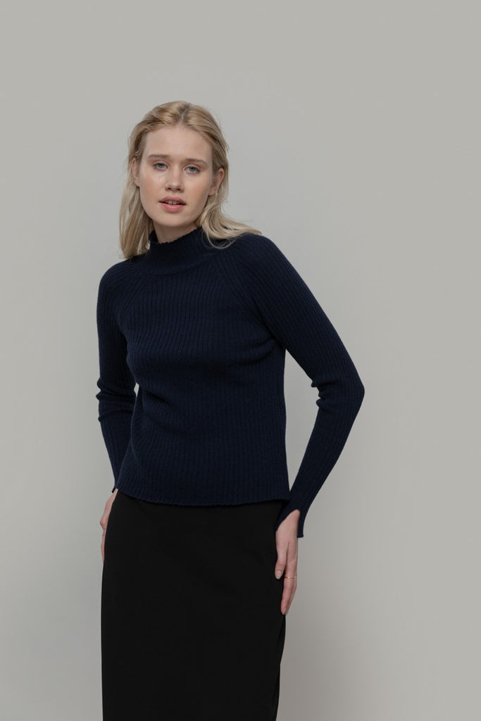 Rifo - Euridice Woman Cashmere Sweater - Blue Mora