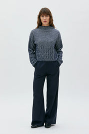 Maska - Telma Bicolour Lambswool Sweater - Violet Magenta