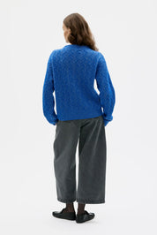 Maska - Bicolour Lambswool Sweater - Klein Blue