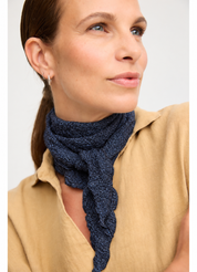 knit kerchief - Midnight blue melange