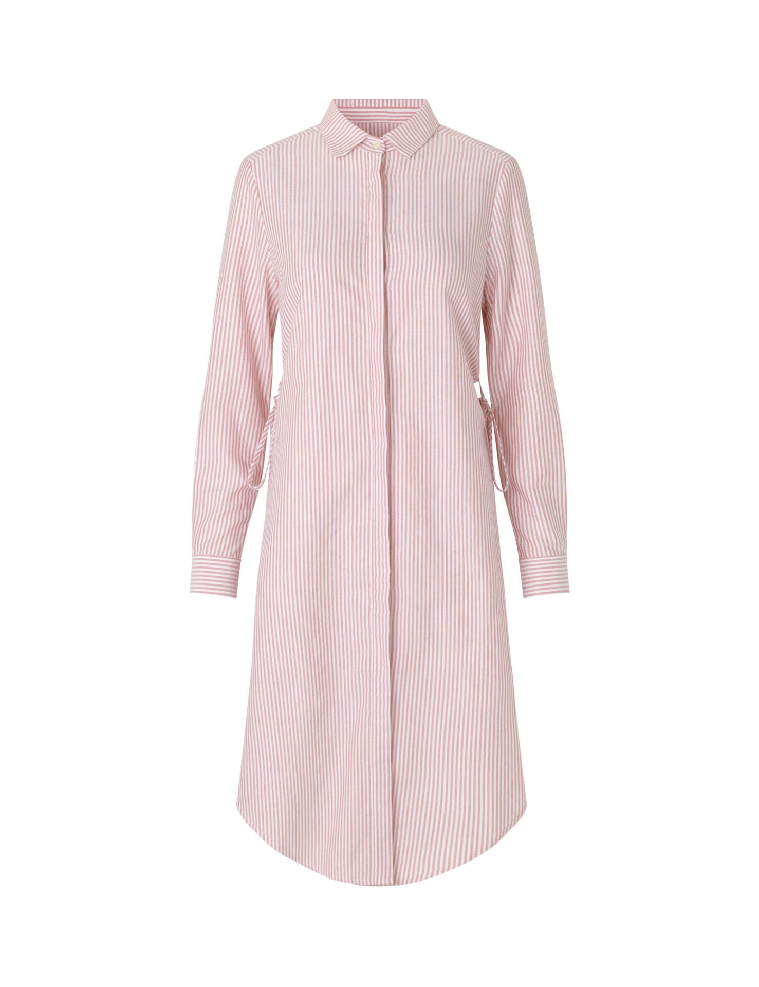 Dippy organic cotton shirt dress red stripe