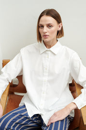 Schulz By Crowd Sanne oversize organic cotton white