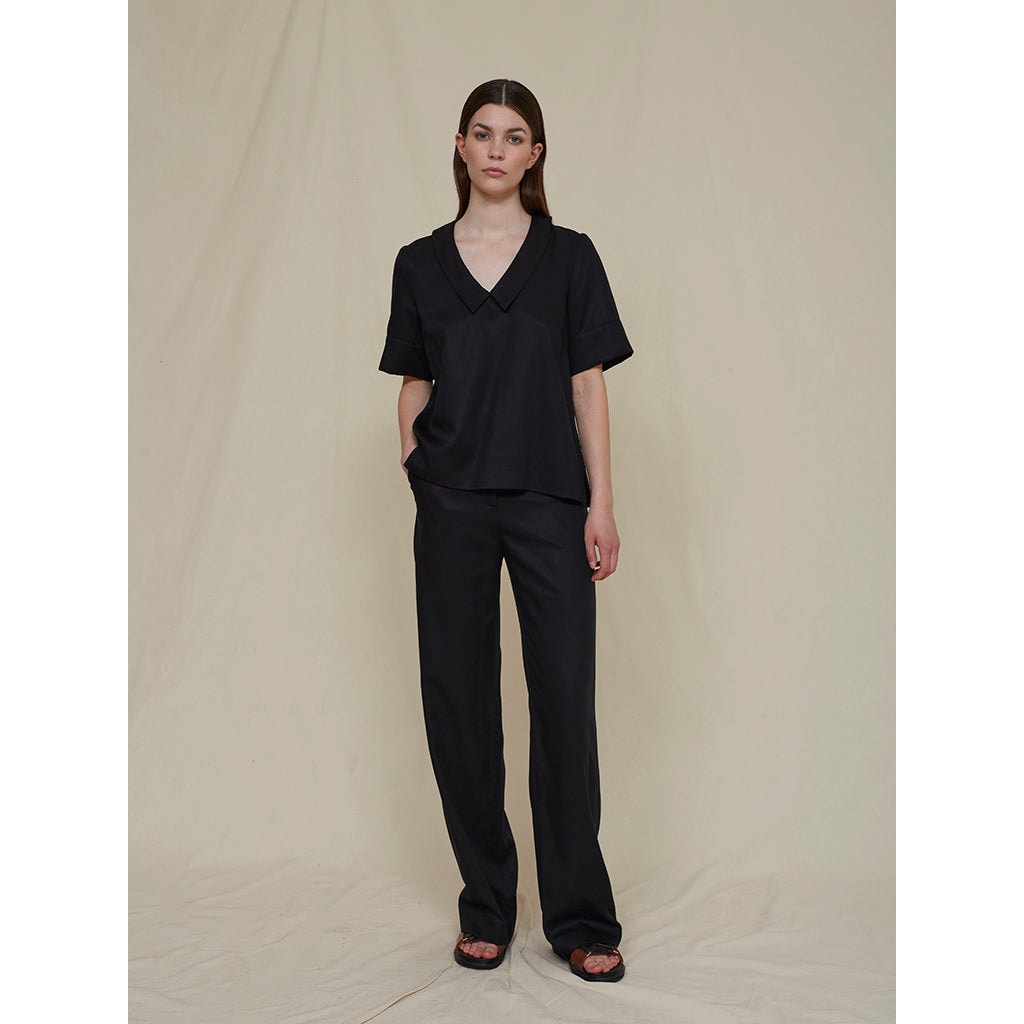 PINDA BLACK TENCEL PANTS