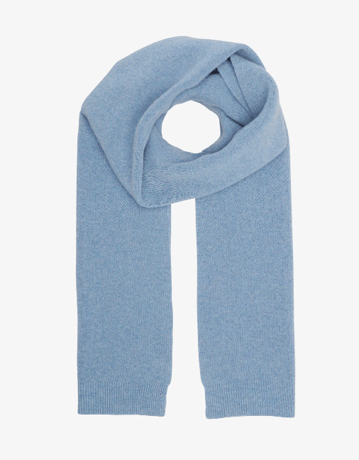 Merino wool scarf - Stone blue