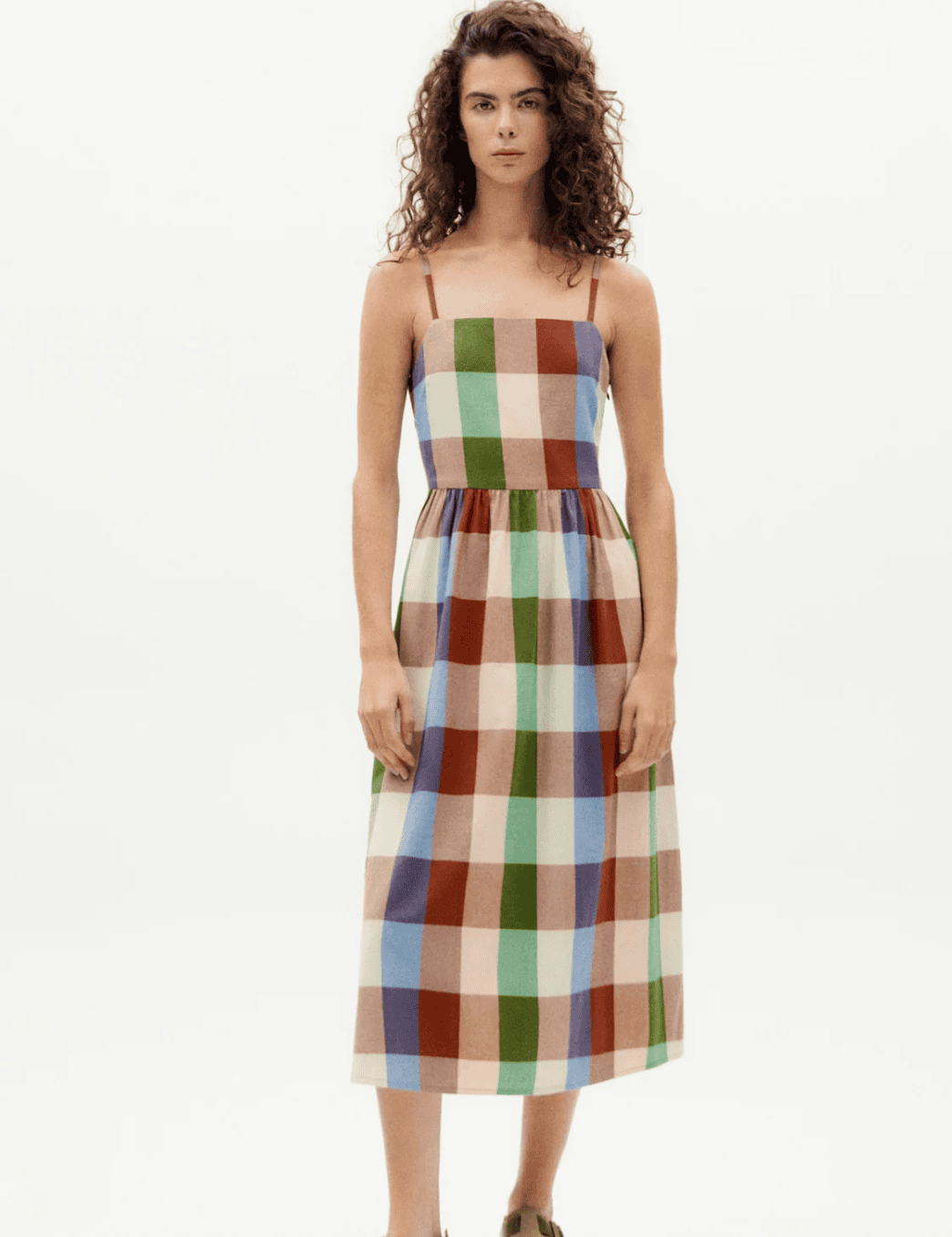 Thinking Mu Colorful Paola Dress Multicolor Checks