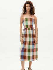 Thinking Mu Colorful Paola Dress Multicolor Checks