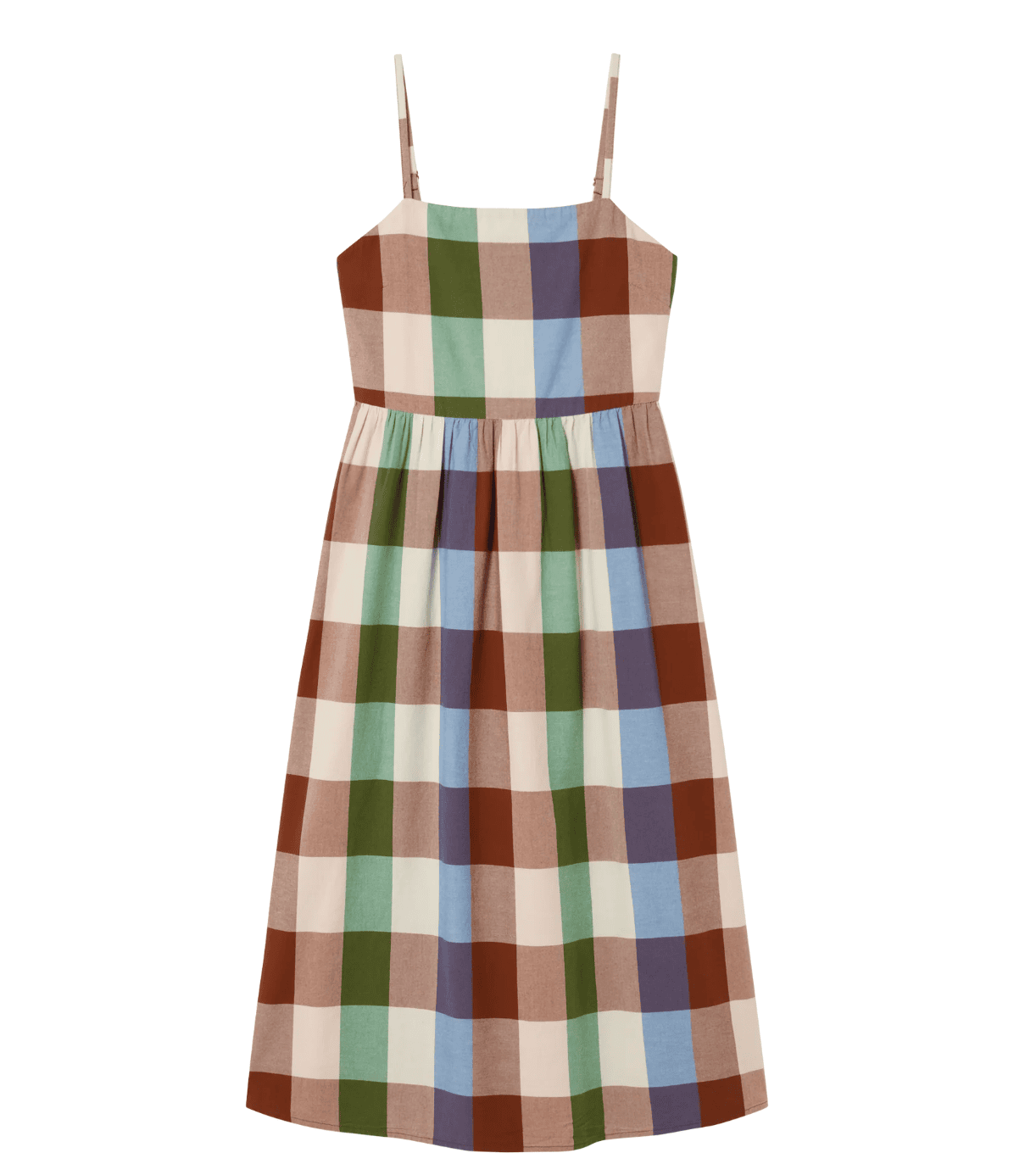 Thinking Mu Colorful Paola Dress Multicolor Checks