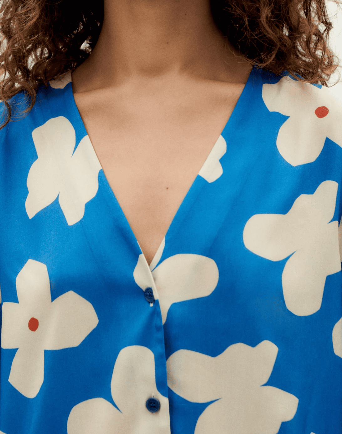 Thinking Mu Blue butterfly flowers Libelula blouse