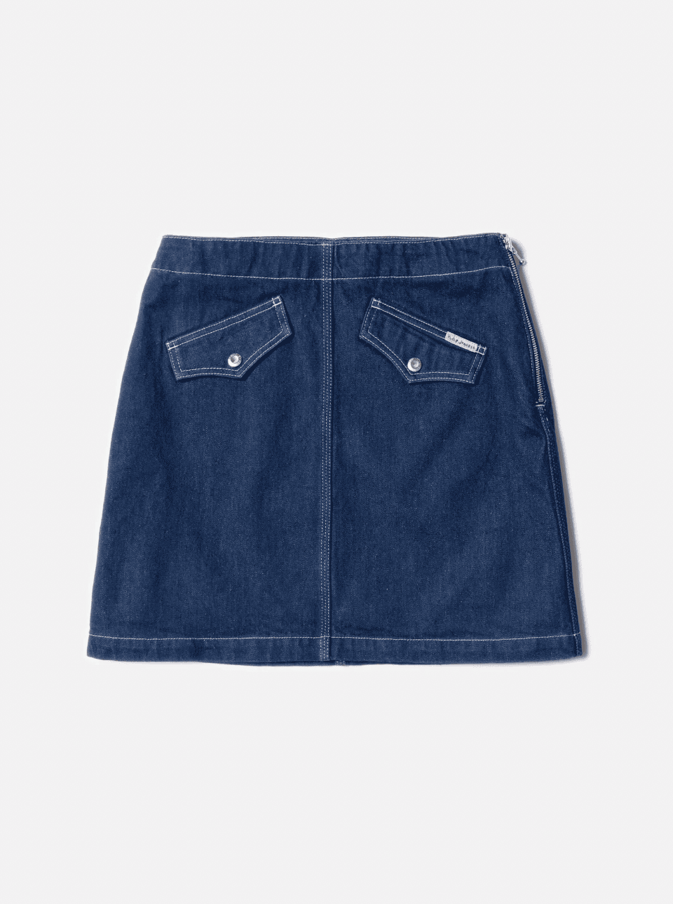 Nudie Jeans Elvy Western Denim Skirt Blue