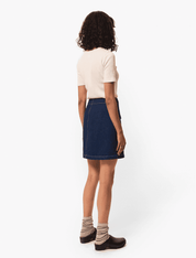 Nudie Jeans Elvy Western Denim Skirt Blue