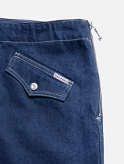 Nudie Jeans Elvy Western Denim Skirt Blue