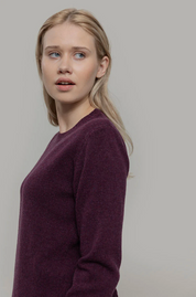 Rifo - Laura Woman Recycled Wool Sweater - Purple Prugna