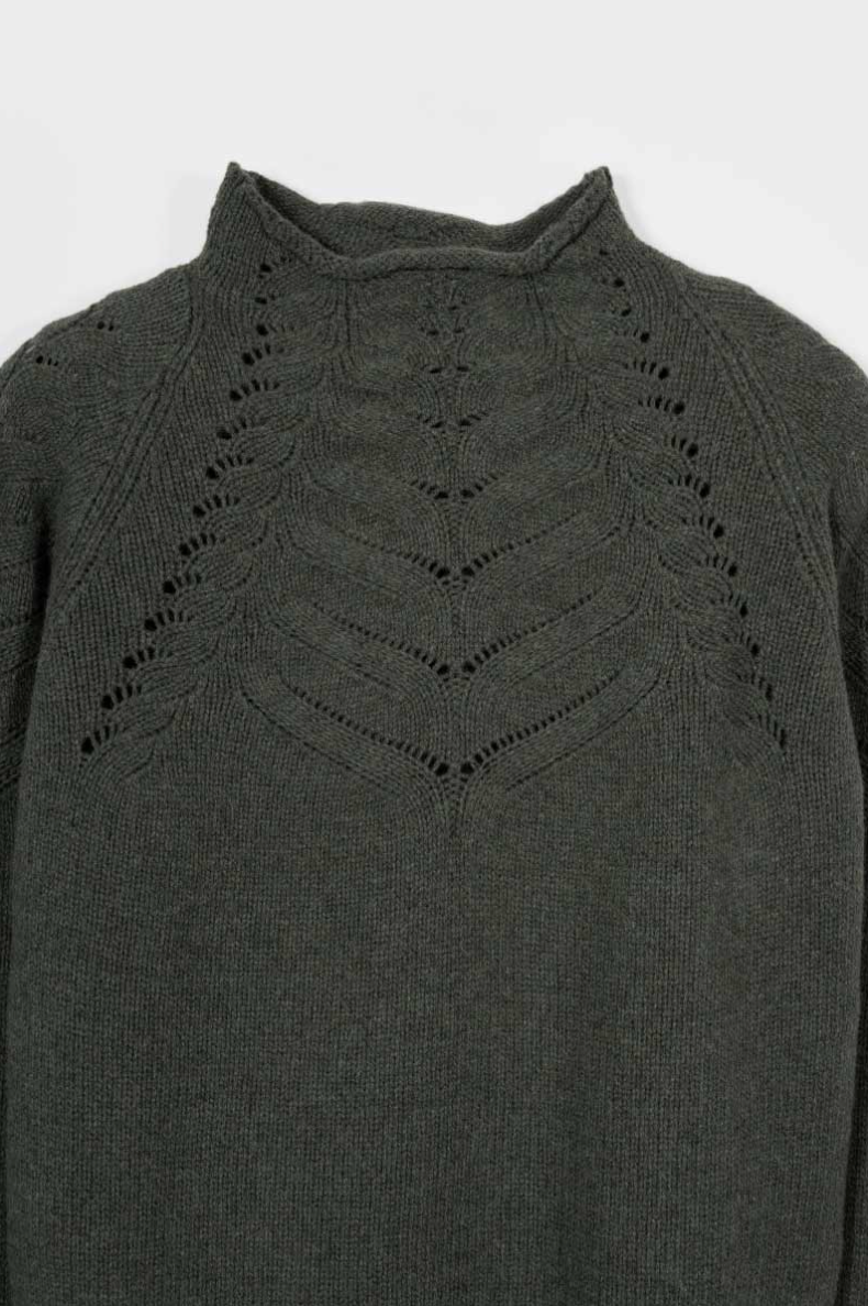 Rifo - Corinna Woman Wool Sweater - Green Foresta