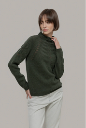 Rifo - Corinna Woman Wool Sweater - Green Foresta