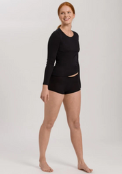 Hanro - Cotton Seamless Shortleg Pants - Black
