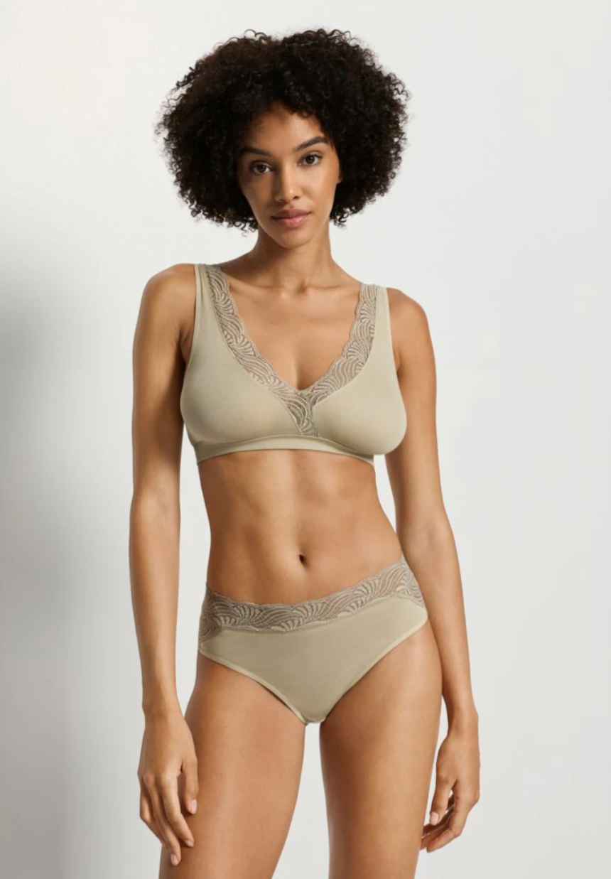Hanro - Cotton Delight Soft Cup Bra (1838) - Olive Stem