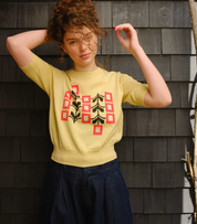 Degen - Zinnia Flower Sweater Tee -
