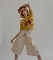 Degen - Zinnia Flower Sweater Tee -