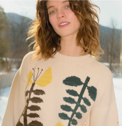 Degen - Yarrow Embroidered Flora Sweater