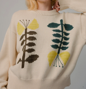 Degen - Yarrow Embroidered Flora Sweater