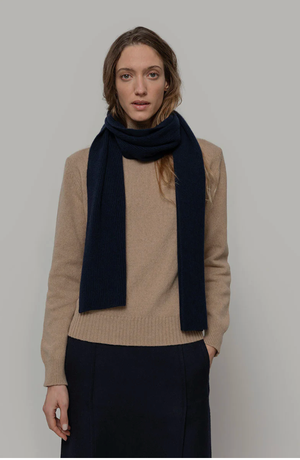 Rifo - Federico Recycled Cashmere Scarf - Blue Mora