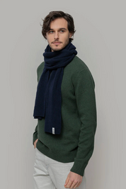 Rifo - Federico Recycled Cashmere Scarf - Blue Mora