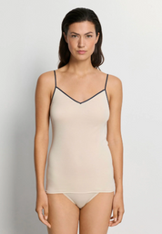 Hanro - Cotton Seamless Spaghetti Top - Summer sand