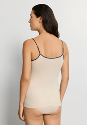 Hanro - Cotton Seamless Spaghetti Top - Summer sand