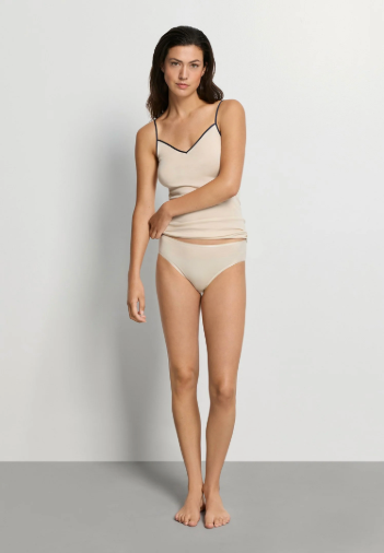 Hanro - Cotton Seamless Spaghetti Top - Summer sand