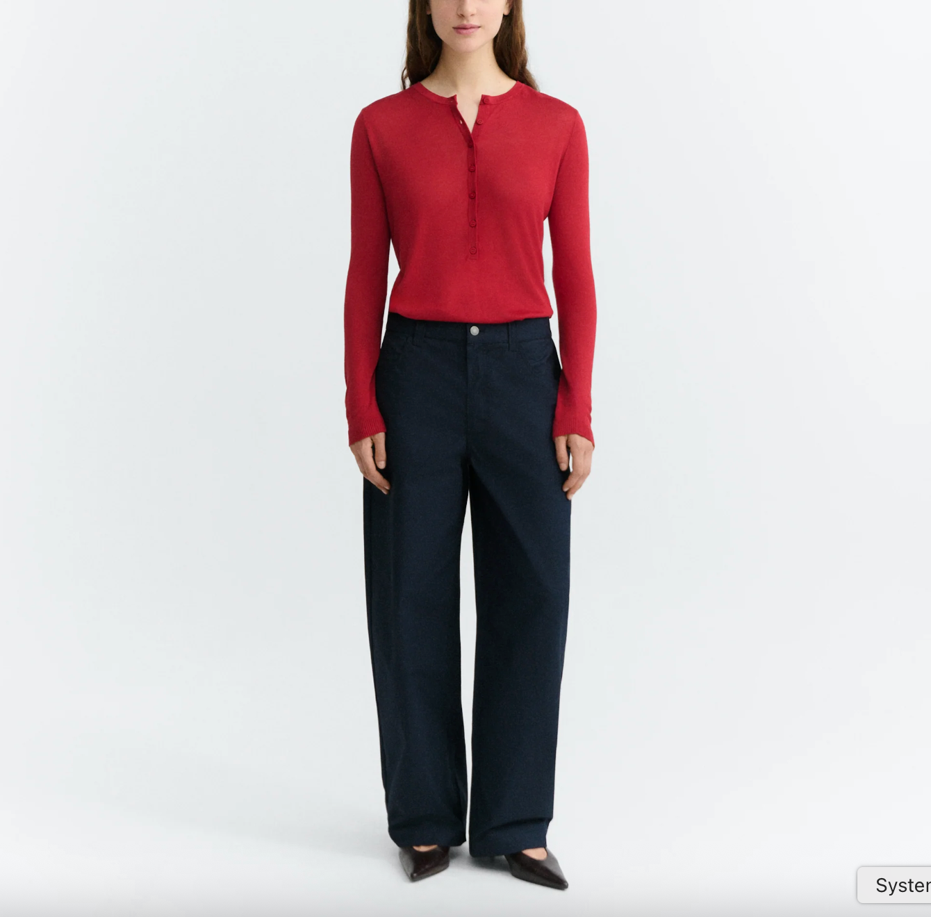 Thinking Mu Barrel navy Marissa trousers