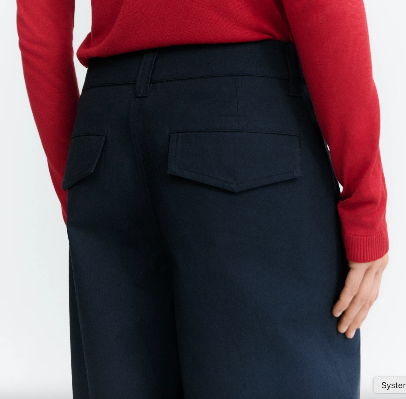 Thinking Mu Barrel navy Marissa trousers