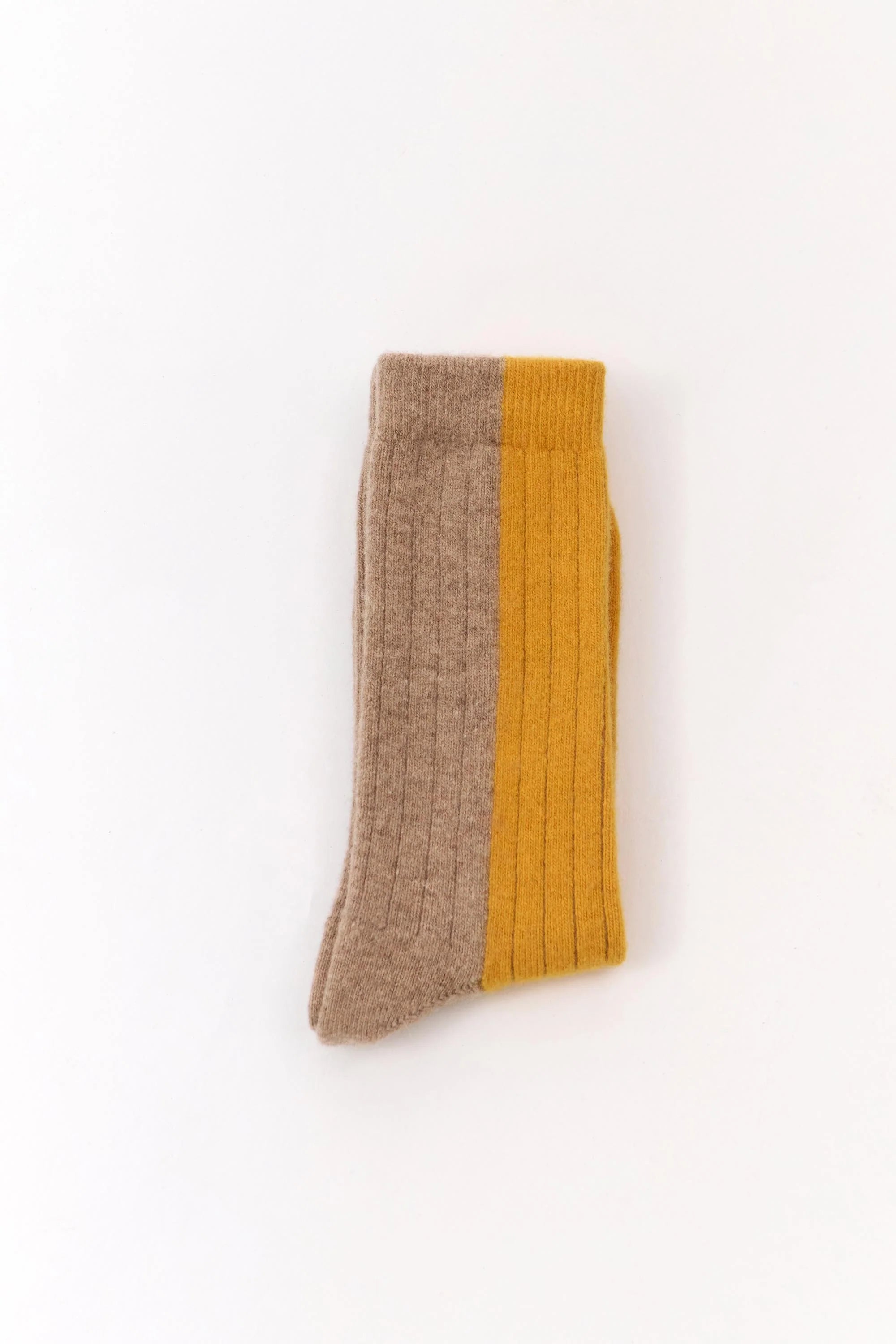 Suite13Lab - Bicolor Wool Socks - Mustard