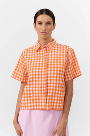 Suite13Lab - EDER SHIRT CHECK ORANGE