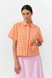 Suite13Lab - EDER SHIRT CHECK ORANGE
