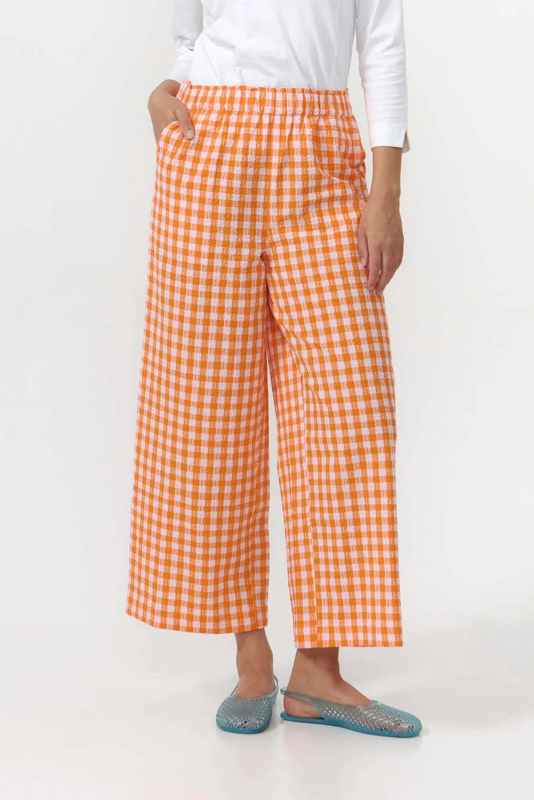 Suite13Lab SANTA PANTS CHECK ORANGE