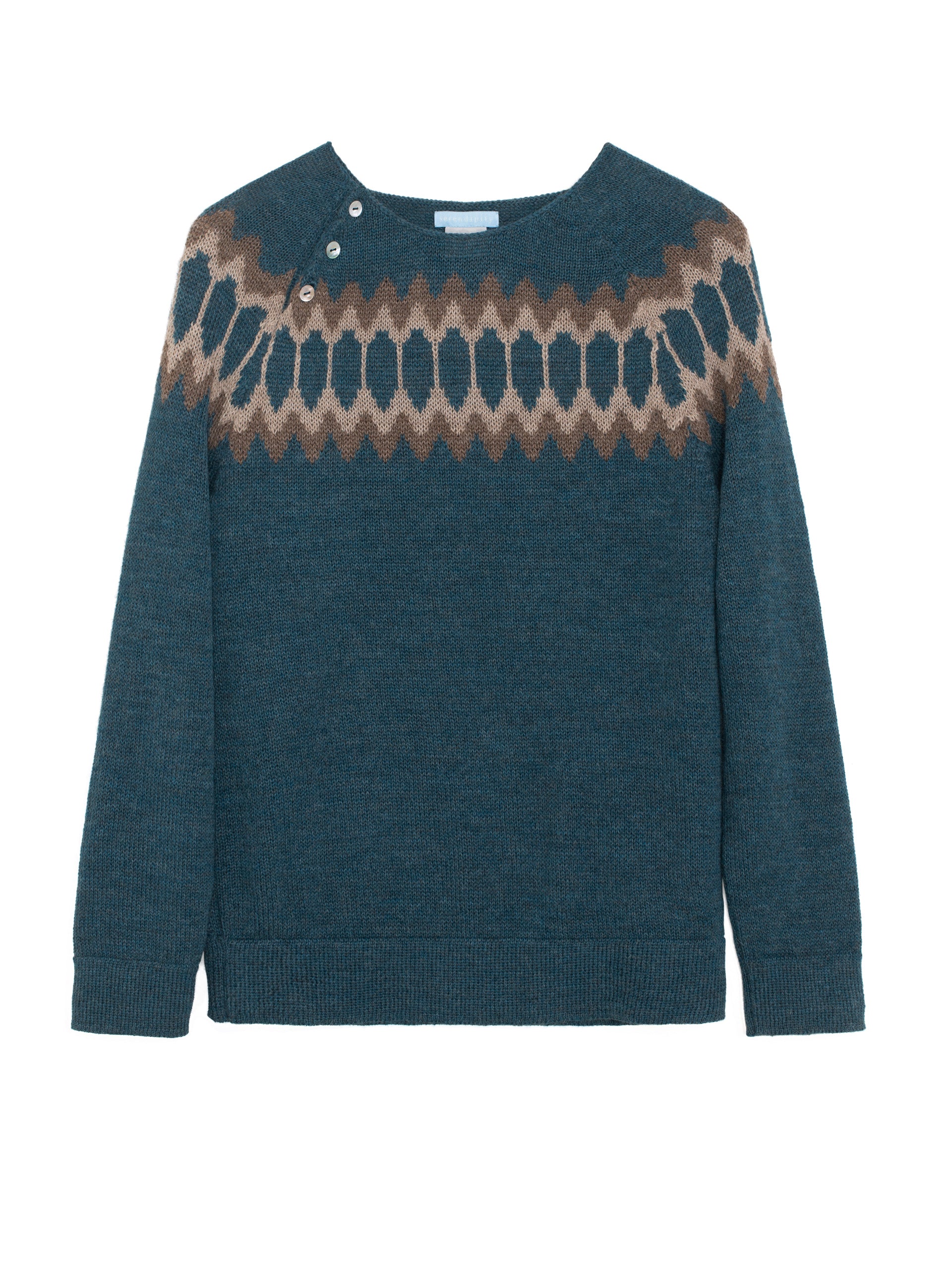 Serendipity - Alpaca Raglan - Dark Reef