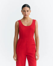Thinking Mu Raflesia red jumpsuit