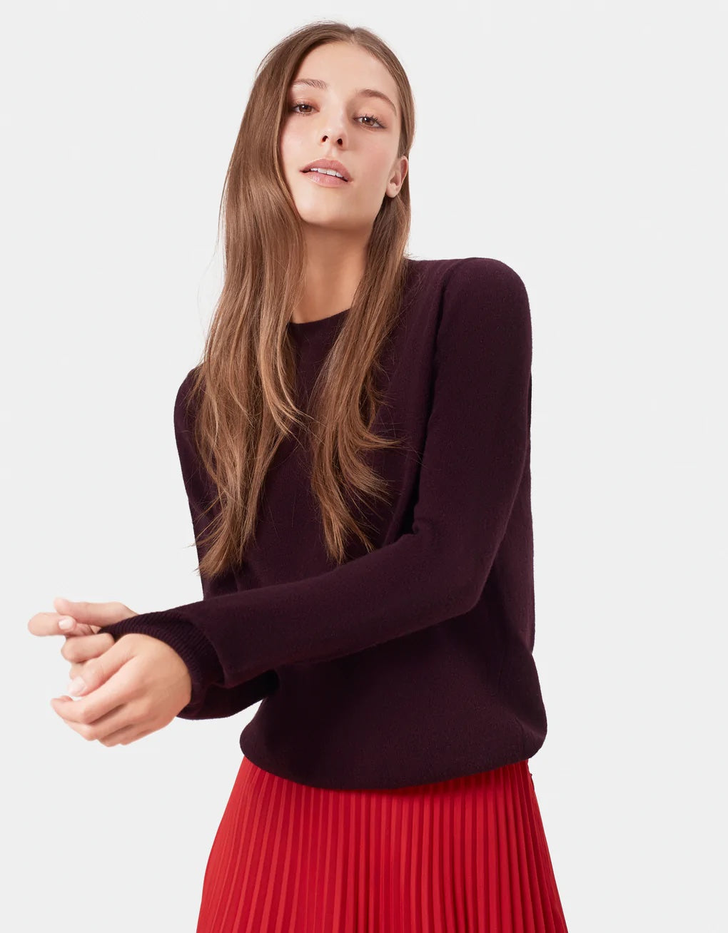 Colorful Standard - Women merino wool crew - Oxblood Red