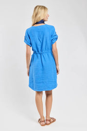 Armor Lux Belted dress Linen Saphir Blue Lyseblå