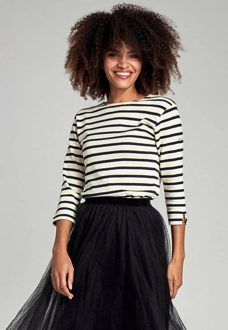 Armor Lux - Breton striped blouse - Ecru/Navy