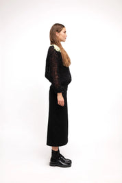 gudrun & gudrun Aurora Sweater Gul og Sort