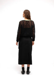 gudrun & gudrun Aurora Sweater Gul og Sort